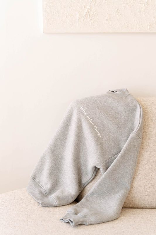Cozy Grey Crewneck Sweater